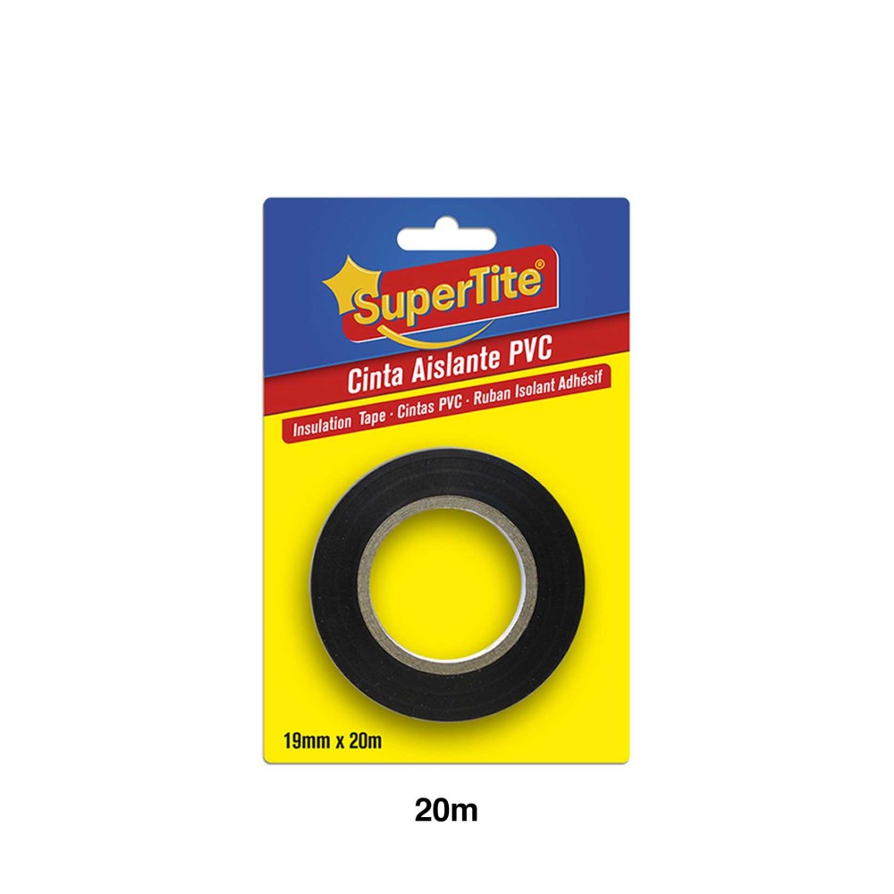 Fita Isoladora Pvc Supertite Preta 19mmx20m
