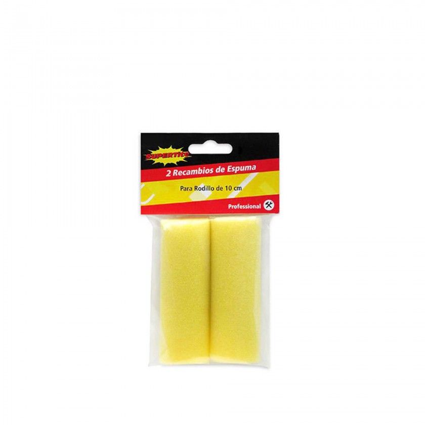 Recarga Espuma Rolo Pintura Supertite 10cm Pack 2