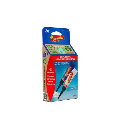 Conjunto Tubo Cola Instantânea + Tubo Limpa Cola Supertite 3gr - Image product