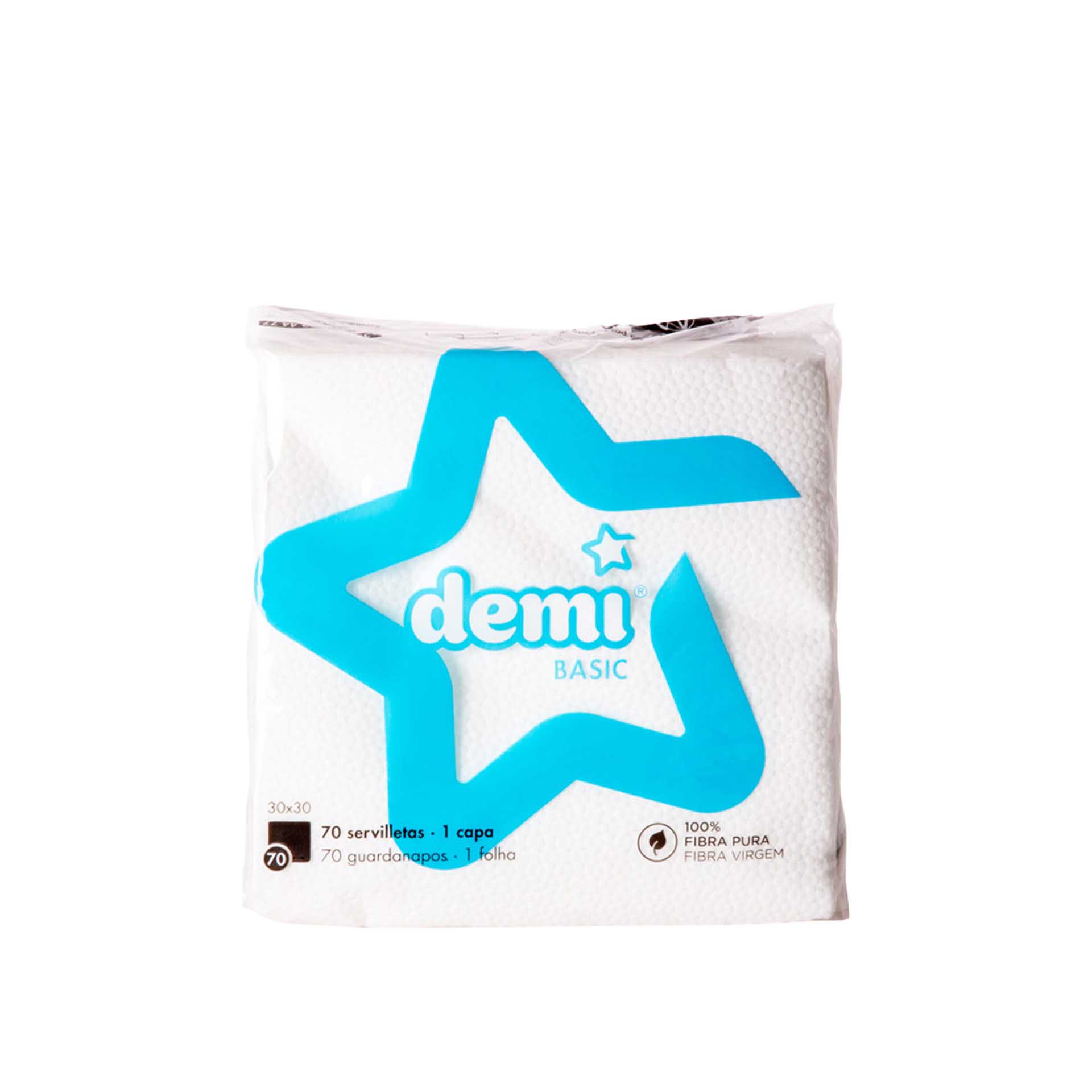Guardanapos Demi Basic 1 Folha 30X30cm Pack 70