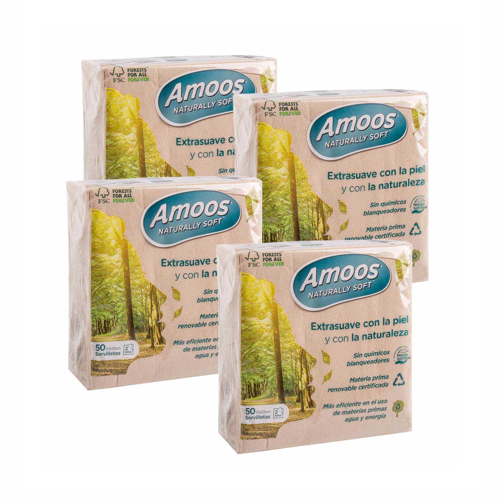 Guardanapos Naturally Soft 2 Folhas 33X33cm Pack 50