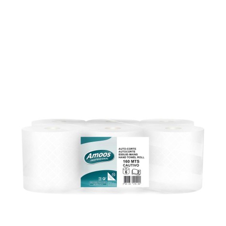 Rolo Papel Multiusos Auto-Corte 2 Folhas 160m Pack 6 - Image product