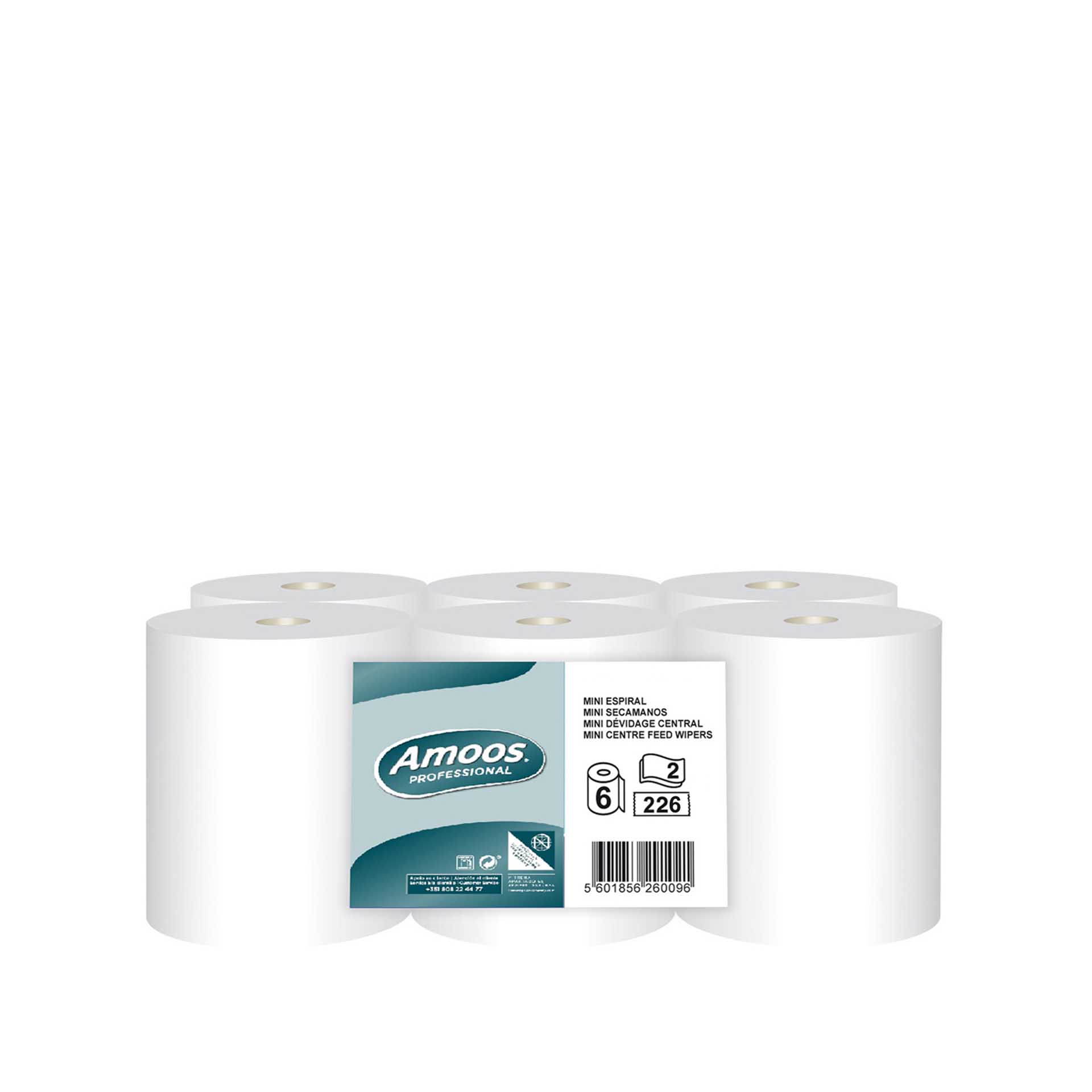 Rolo Papel Espiral 2 Folhas 226 Serviços 75m Pack 6