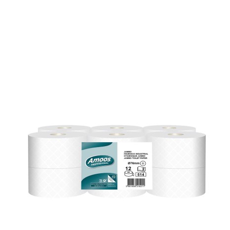 Rolo Papel Higiénico Jumbo 514 Serviços 180m Pack 12 - Image product