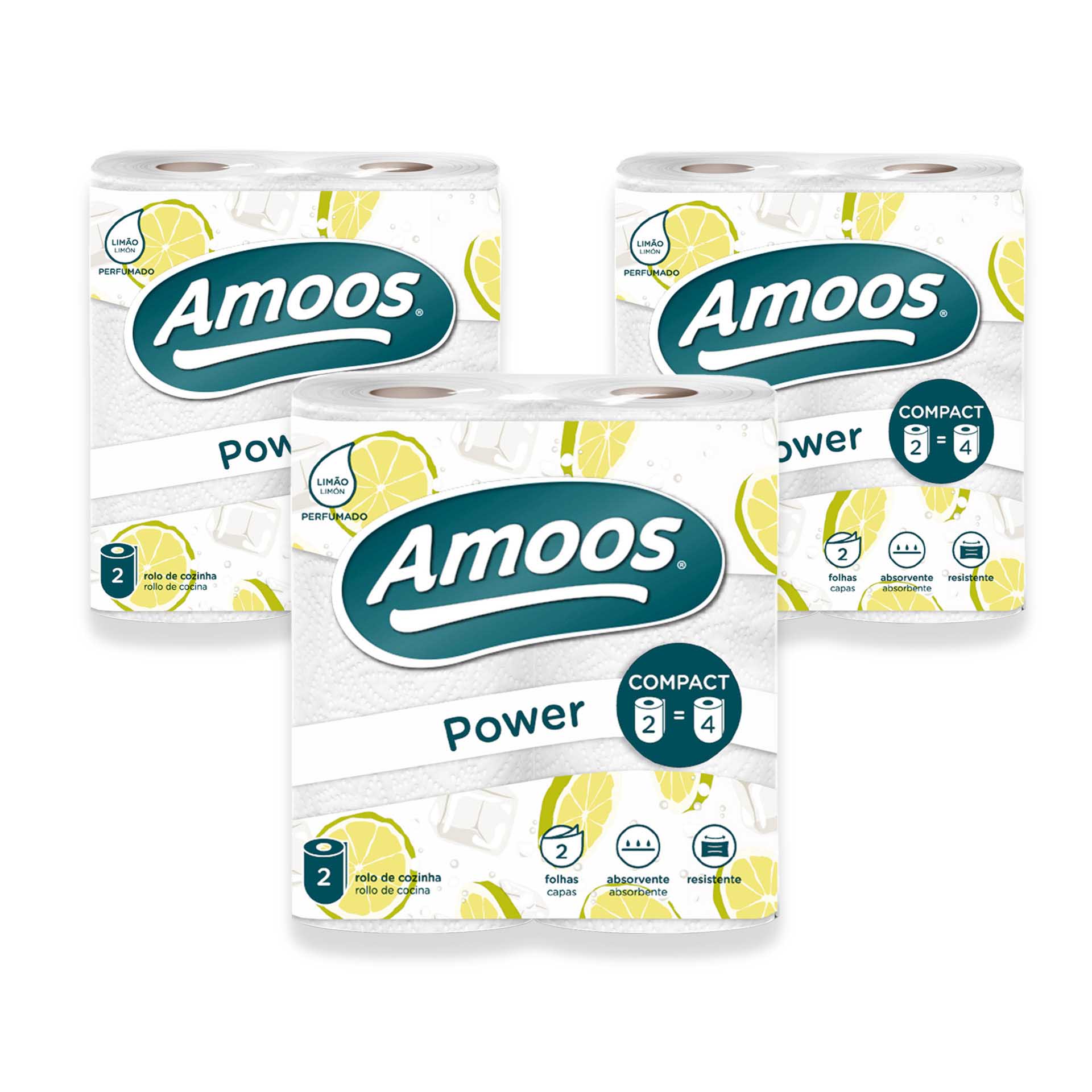 Rolo Papel Cozinha 2 Folhas 83 Serviços Limão 20m Pack 2