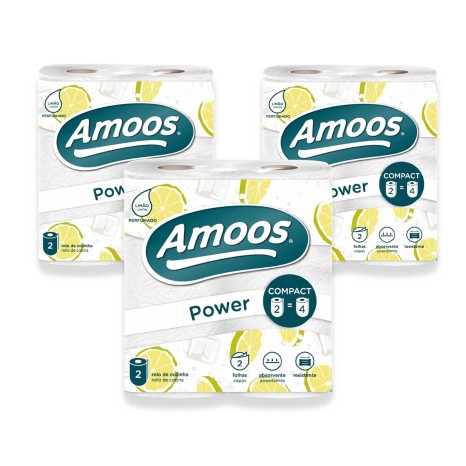 Rolo Papel Cozinha 2 Folhas 83 Serviços Limão 20m Pack 2 - Image product