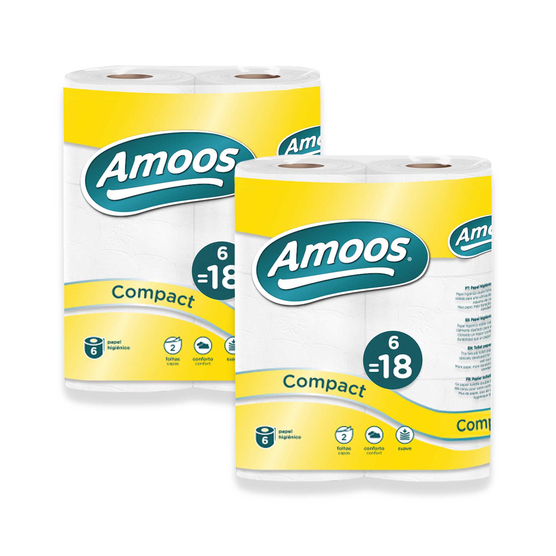 Rolo Papel Higiénico Doméstico 2 Folhas 415 Serviços 50m Pack 6