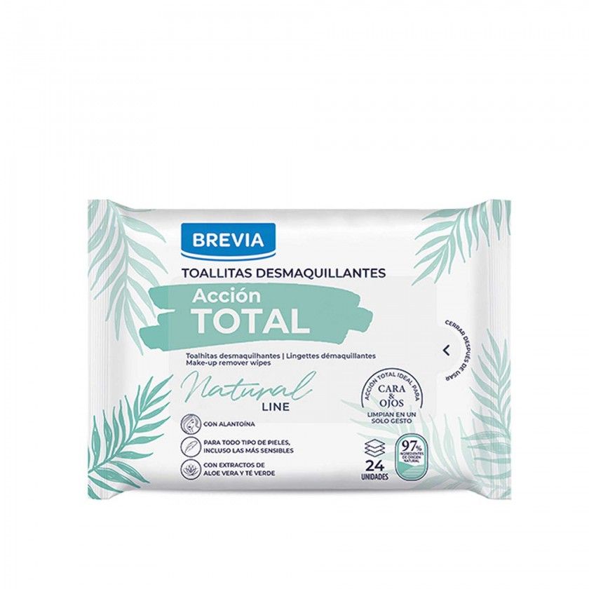 Toalhitas Desmaquilhantes Brevia Natural Line Pack 24 Toalhitas Desmaquilhantes Brevia Natural Line Pack 24