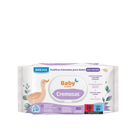 Toalhitas Bebé Babycream Cremosas Pack 80 - Image product