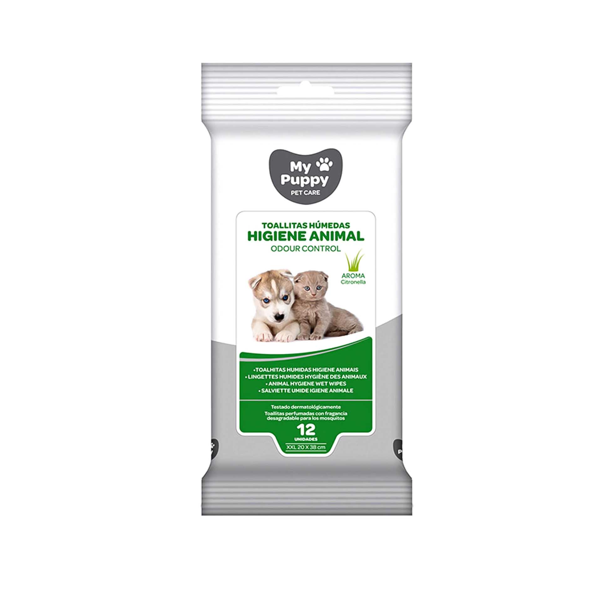 Toalhitas My Puppy Odor Control Pet Citronela Pack 12