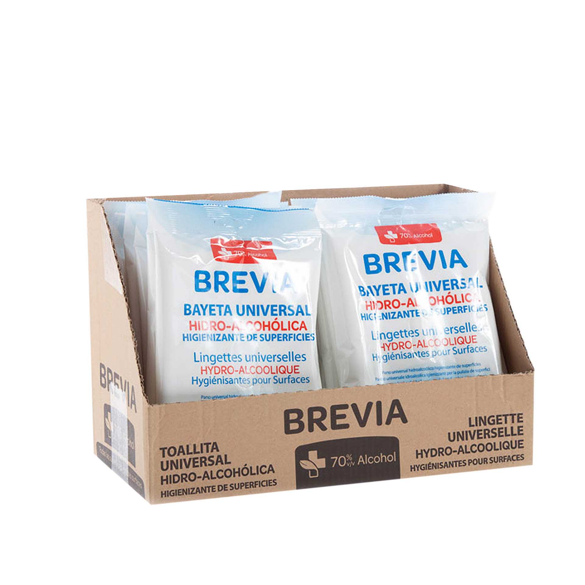 Toalhita Higienizante Superficie XXL Brevia Pack 10