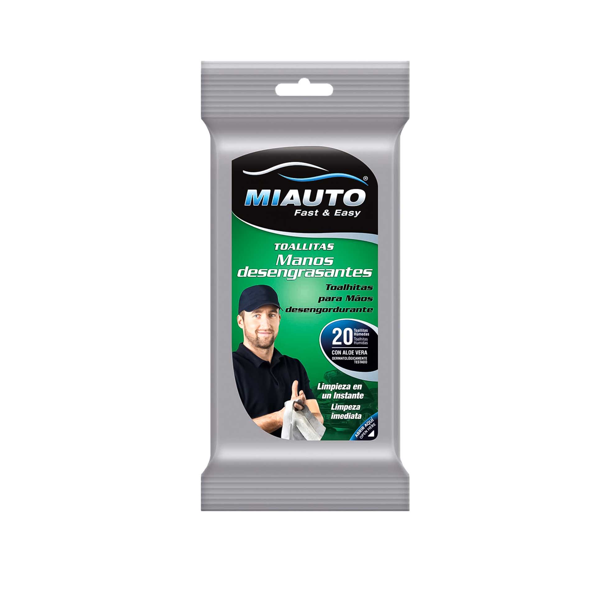 Toalhitas Miauto Desengordurantes Mãos Pack 20