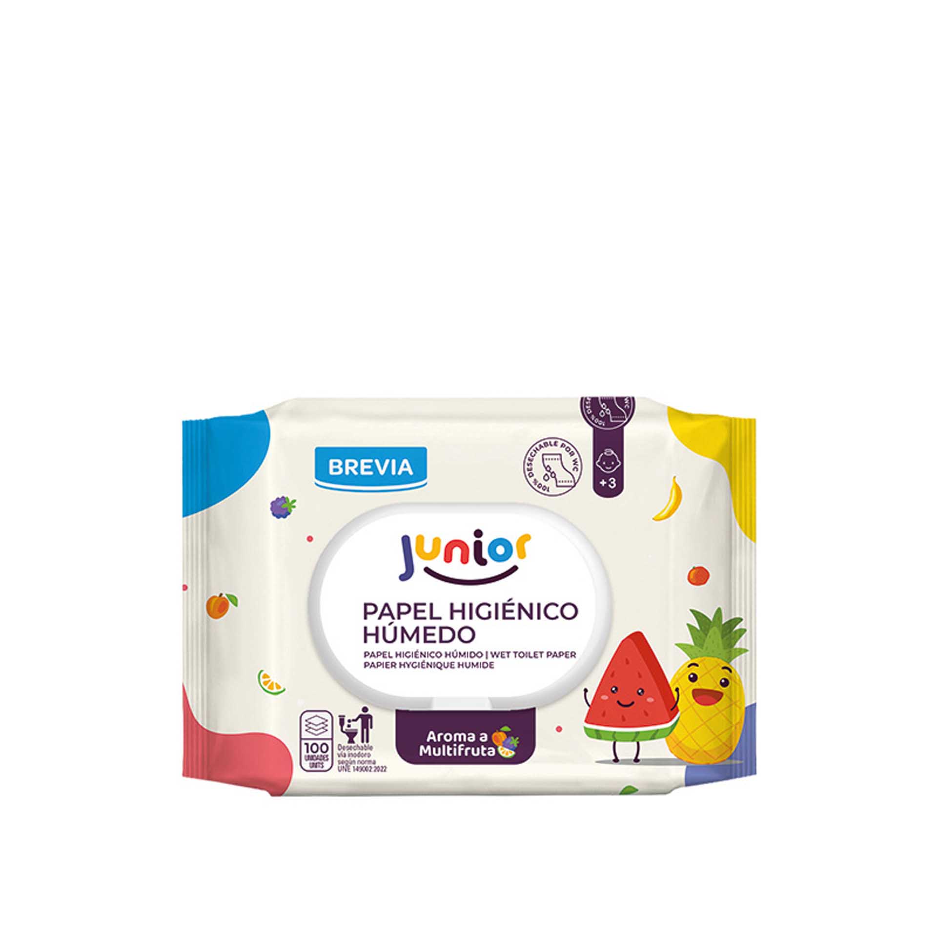 Toalhitas Papel Higiénico Húmido Junior Pack 100
