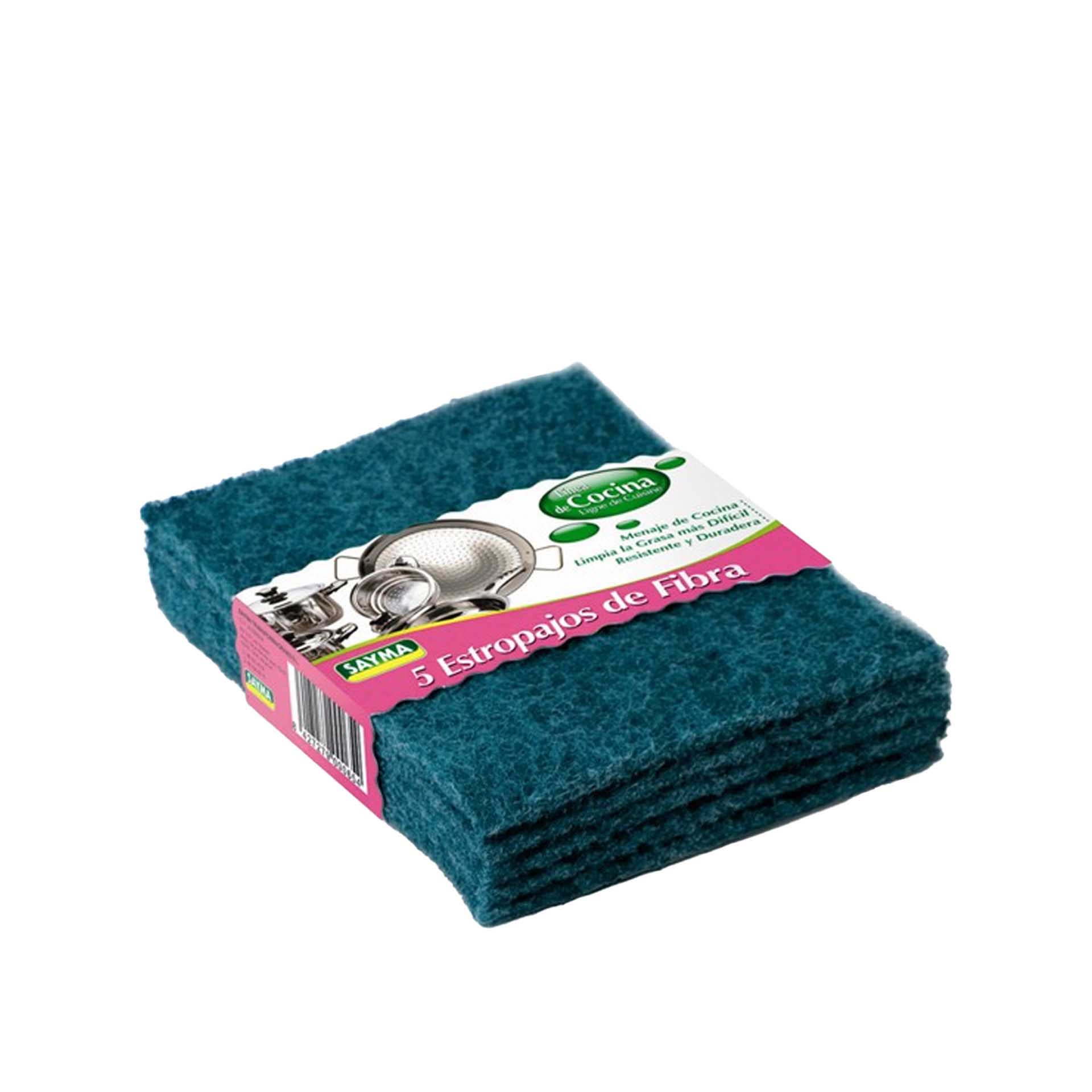 Esfregão Sayma Fibra Verde 15.5X11.5X0.6cm Pack 5