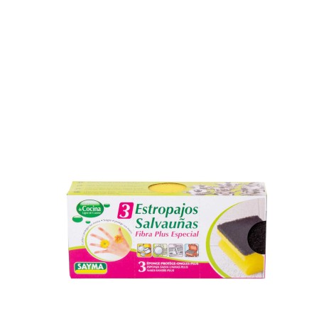 Esfregão Salva Unhas 9X7X4.5cm Pack 3 - Image product