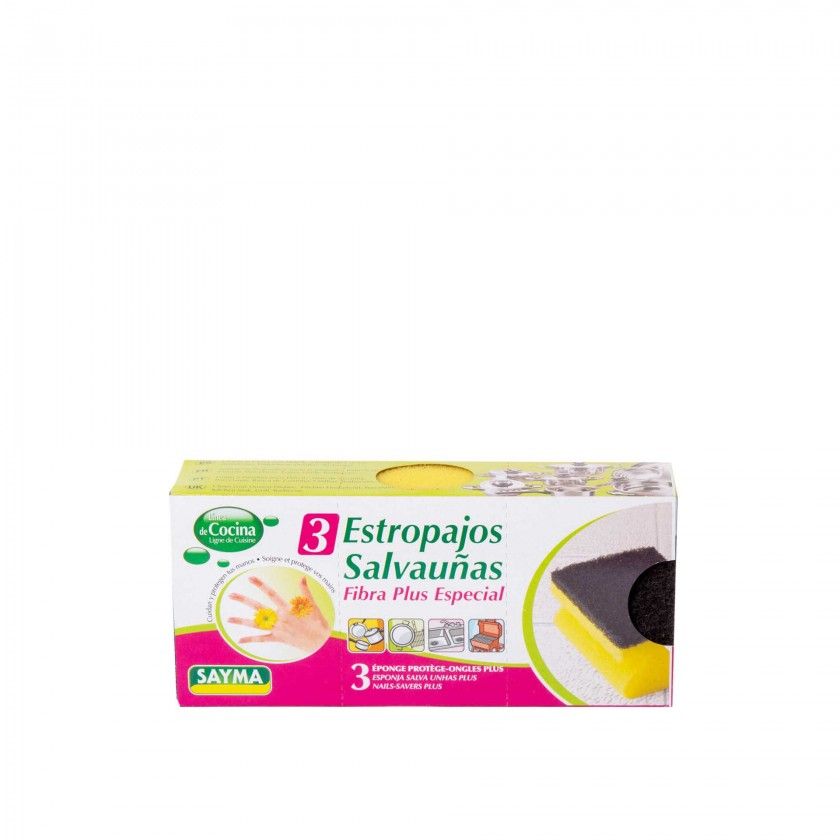 Esfregão Salva Unhas 9X7X4.5cm Pack 3 Esfregão Salva Unhas 9X7X4.5cm Pack 3