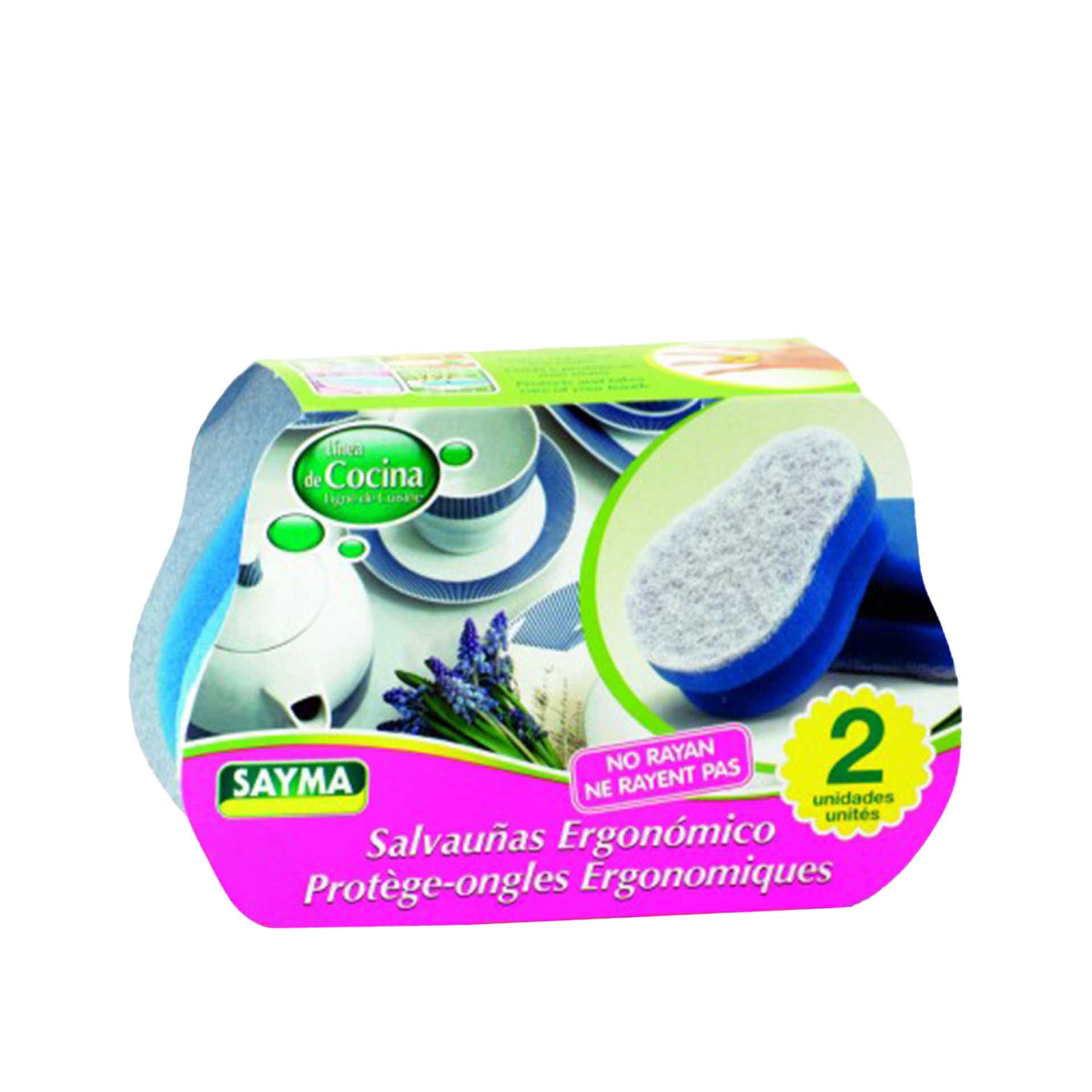 Esfregão Sayma Salva Unhas 10.5X7X4.5cm Pack 2