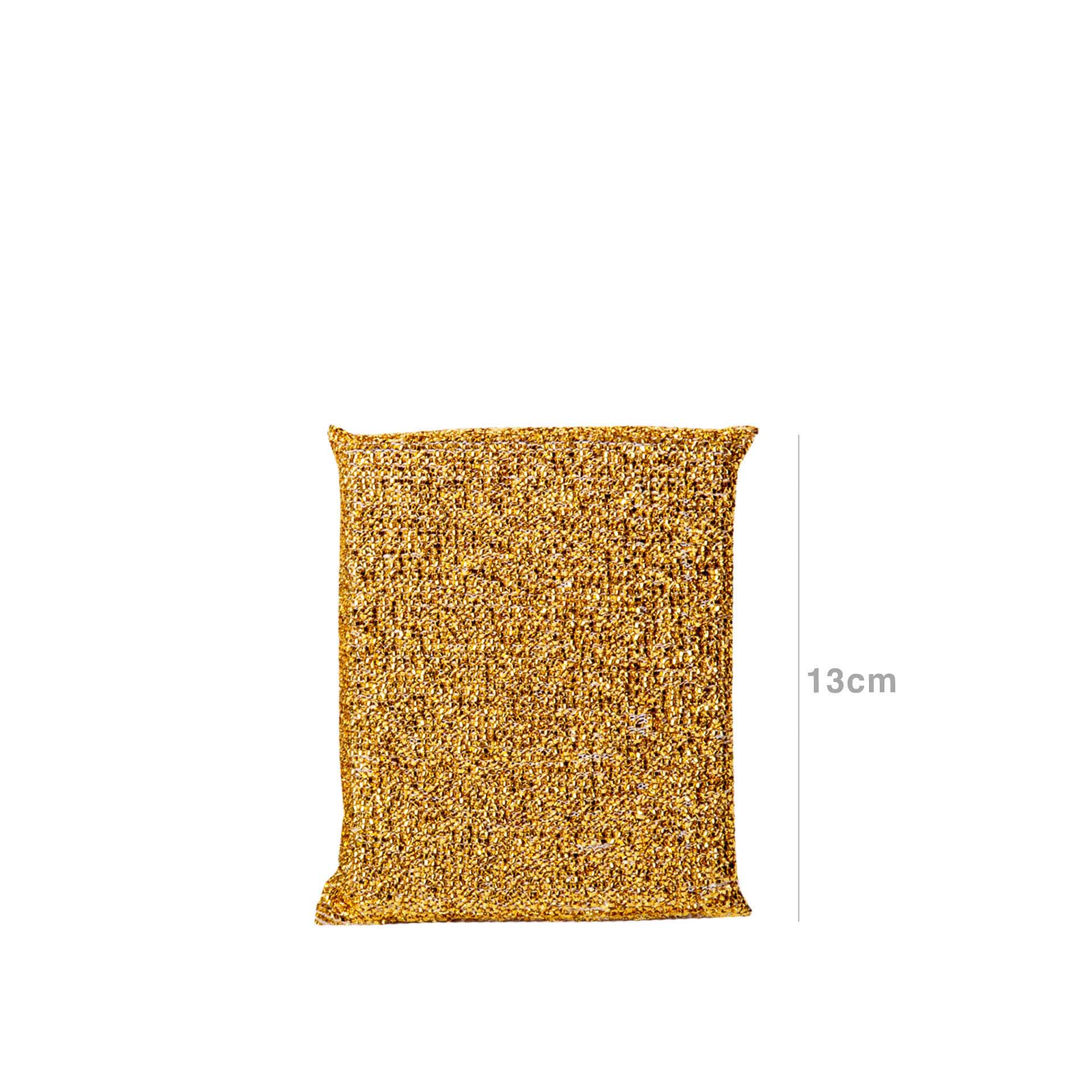 Esfregão Retangular Ouro / Prata 13X9X2cm Pack 2