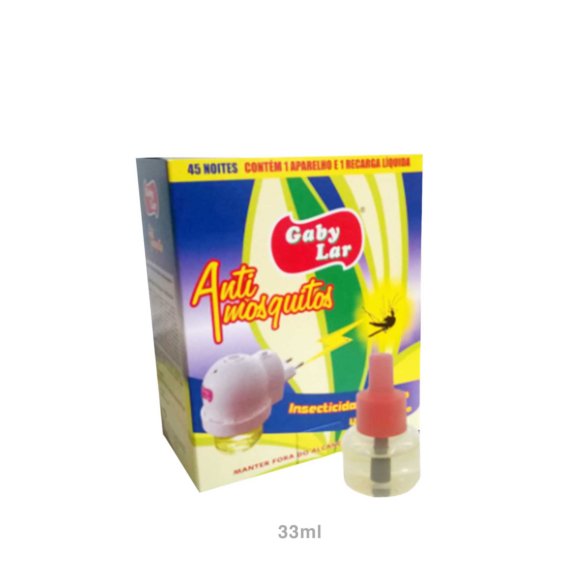 Difusor Elétrico + Recarga Anti Mosquitos Gabylar 33ml