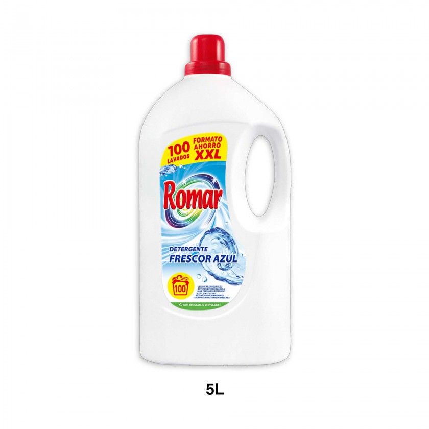 Detergente Líquido Romar Xxl Frescor Azul 5000ml Detergente Líquido Romar Xxl Frescor Azul 5000ml
