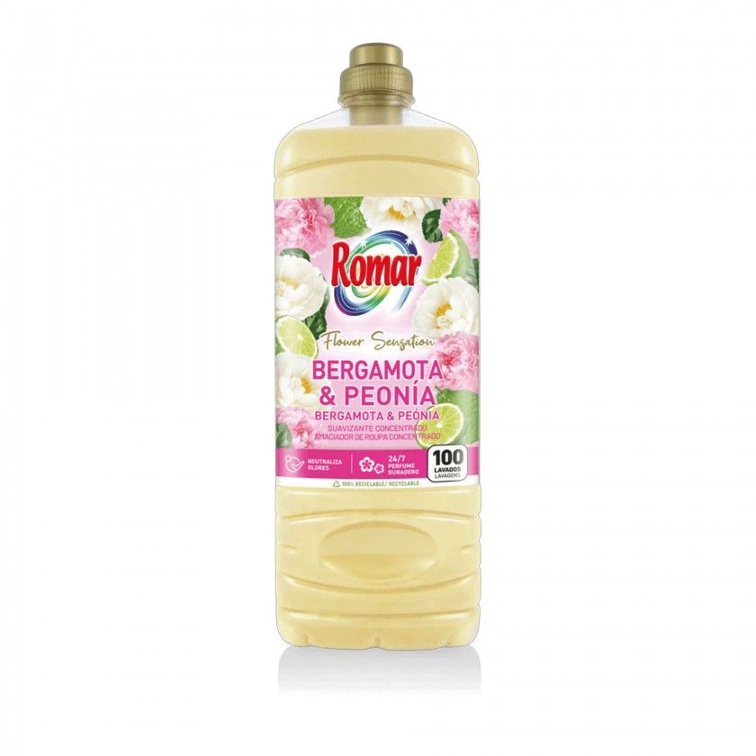Amaciador Concentrado Romar 100 Lavagens Bergamota / Penia 2000ml