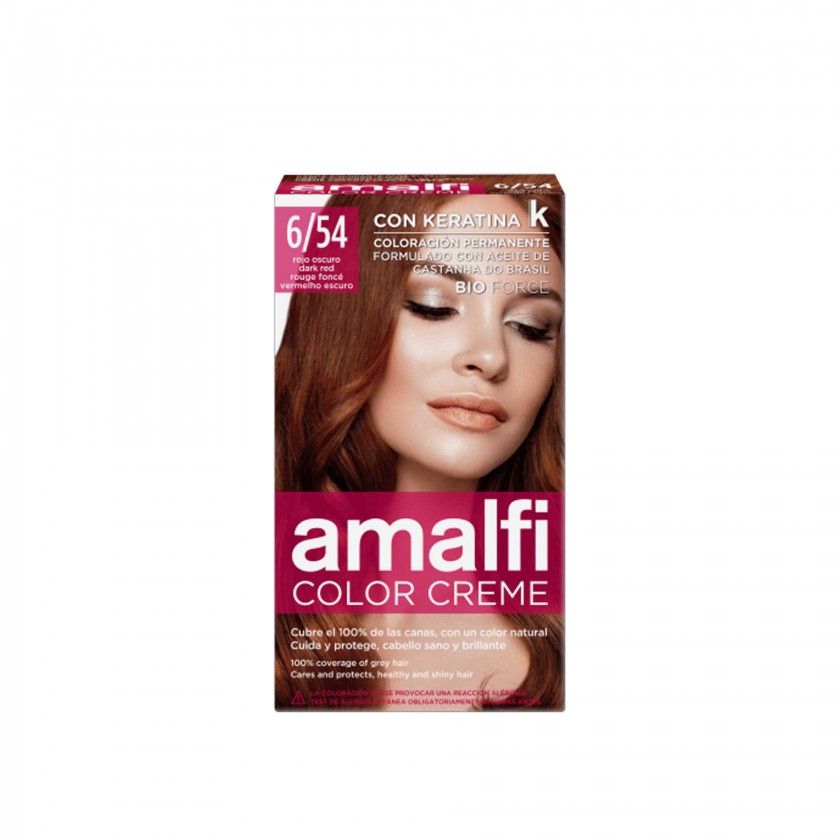 Tinta Cabelo Amalfi Vermelho Escuro 6/54 50ml