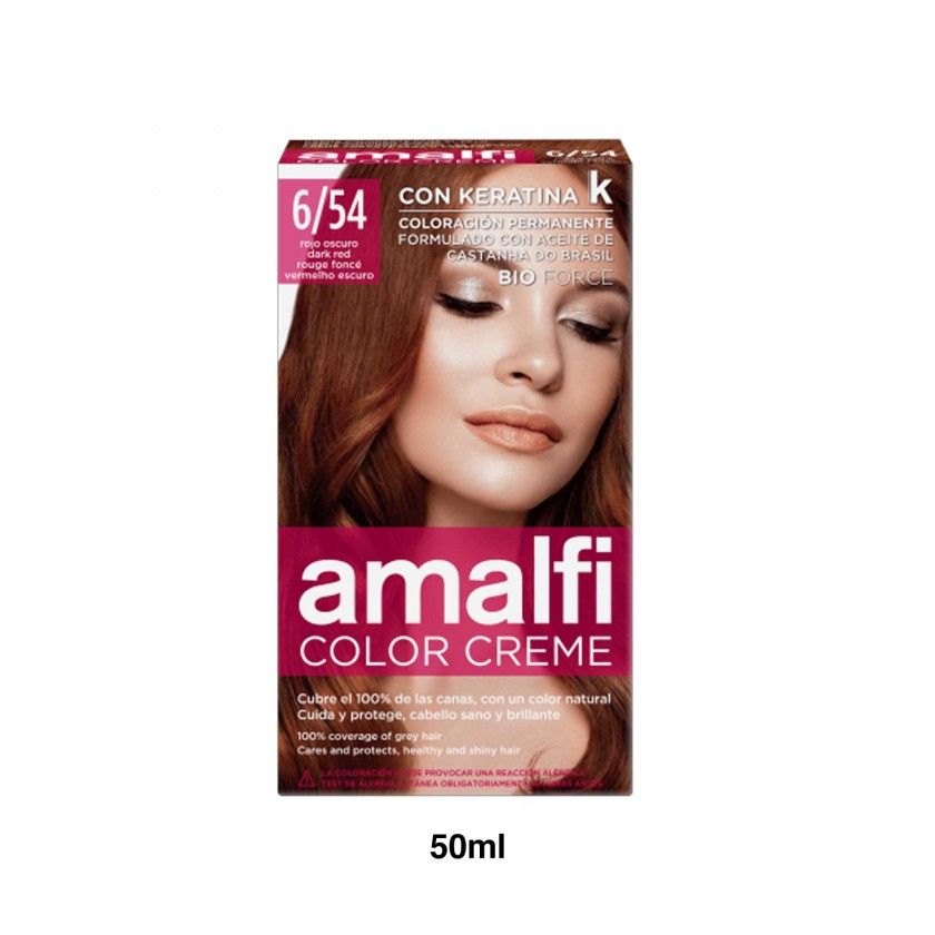 Tinta Cabelo Amalfi Vermelho Escuro 6/54 50ml