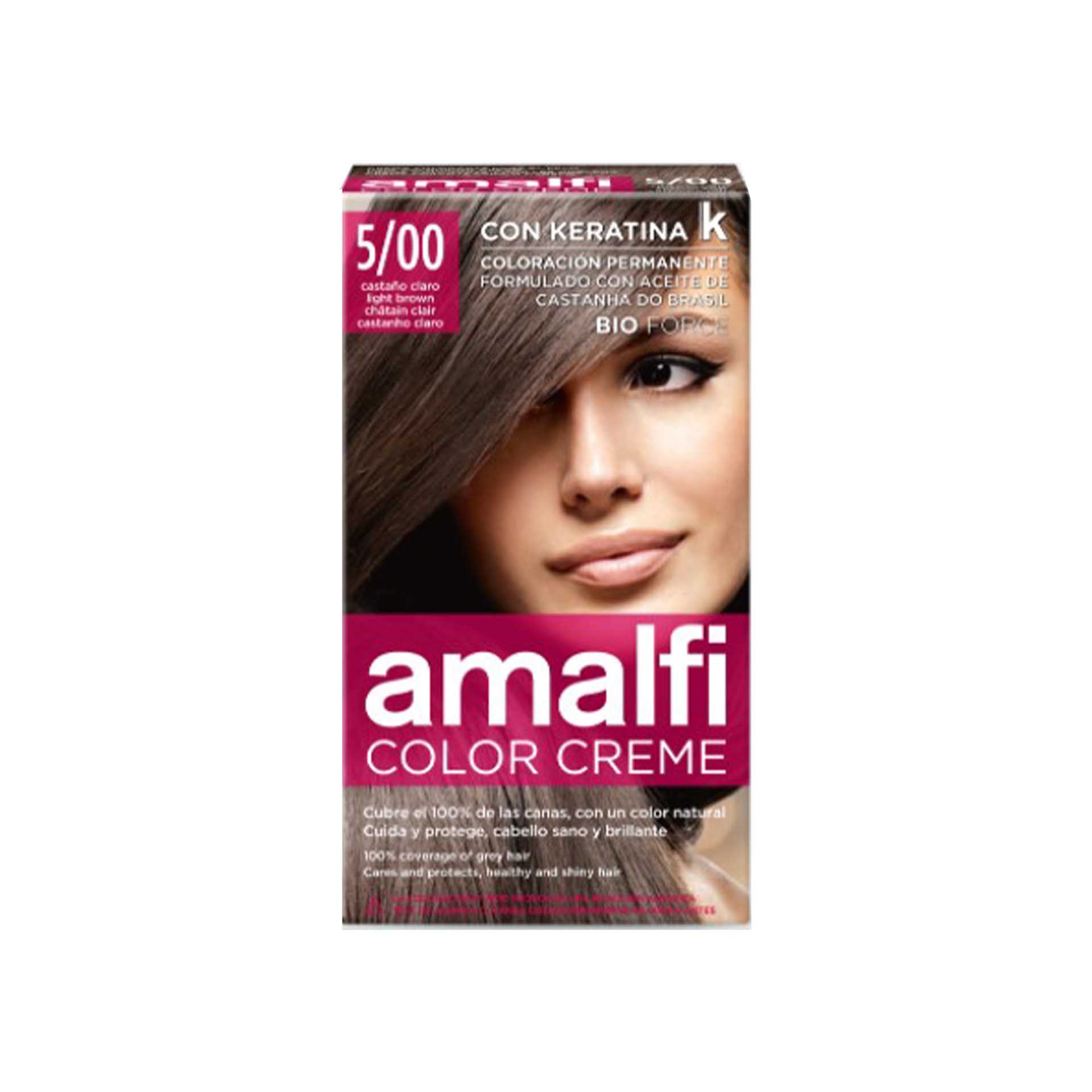 Tinta Cabelo Amalfi Castanho Claro 5/00 50ml