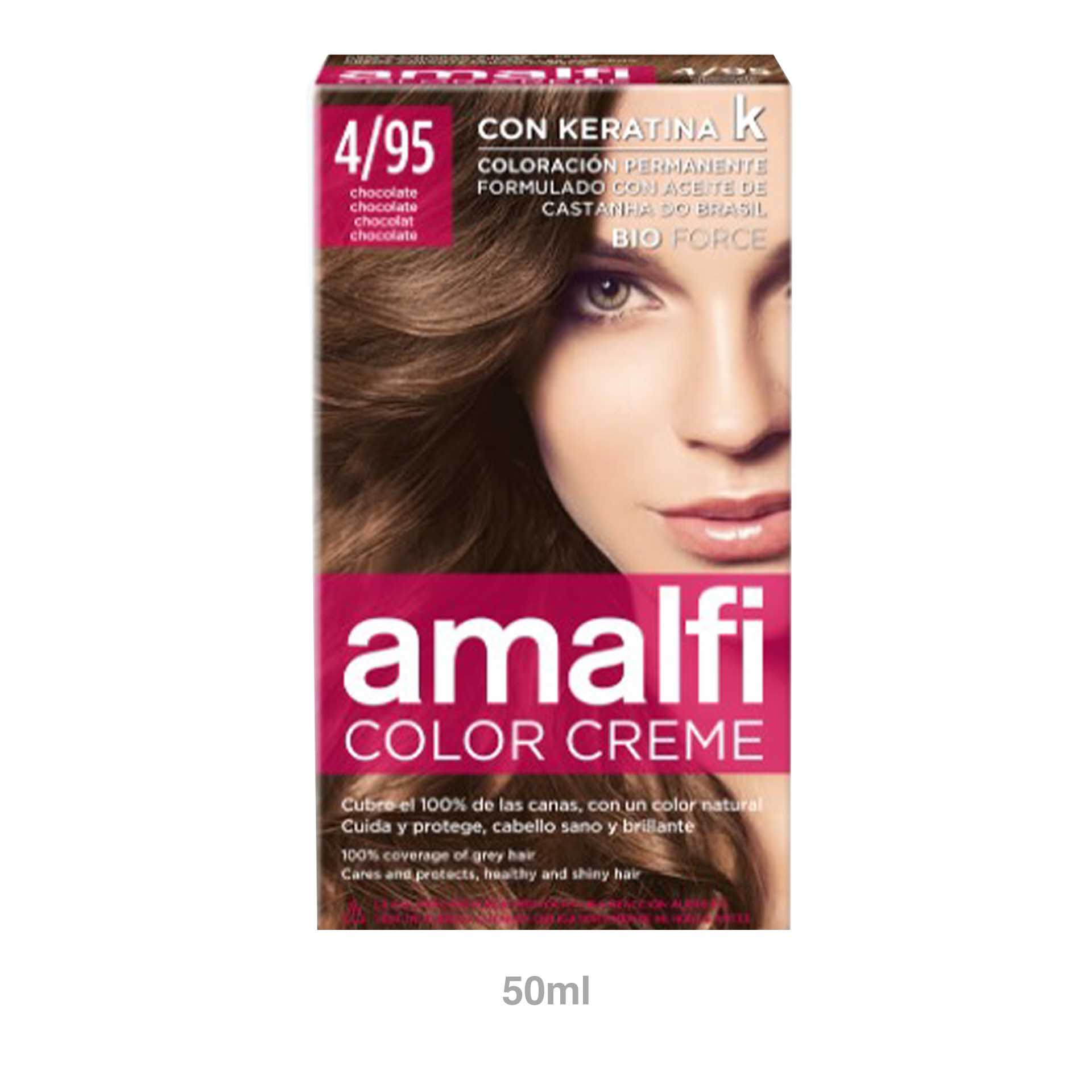 Tinta Cabelo Amalfi Castanho Chocolate 4/95 50ml