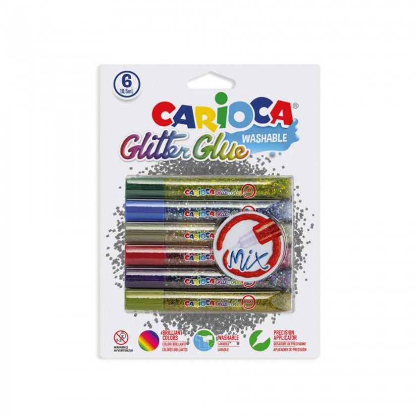Cola Carioca Glitter 10.5ml Mix Pack 6 Cola Carioca Glitter 10.5ml Mix Pack 6