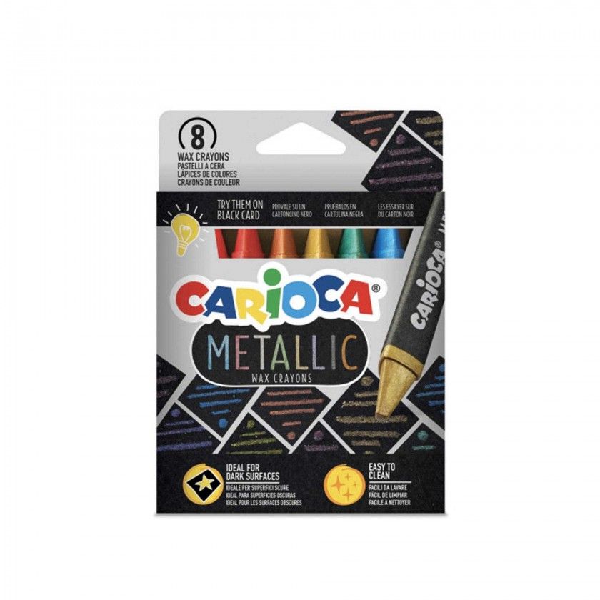 Lapis Cera Metallic Carioca Pack 8 Lapis Cera Metallic Carioca Pack 8