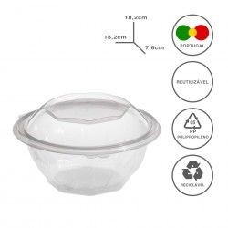 Saladeira Take Away 1l 18.2X18.2X7.6cm Pack 52