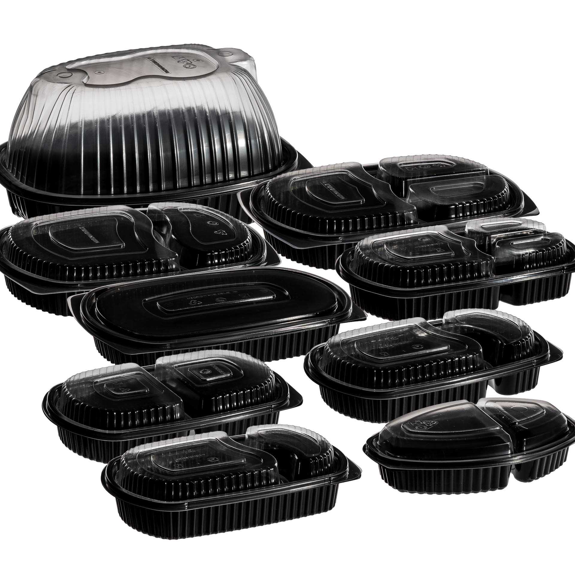Caixa Take Away 2 Divisões 50/50 23.5X14.5X3.5cm Pack 100