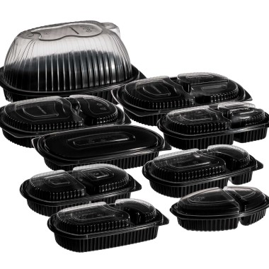 Caixa Take Away Tampa 3 Divisões 23.5X14.5X2cm Pack 100