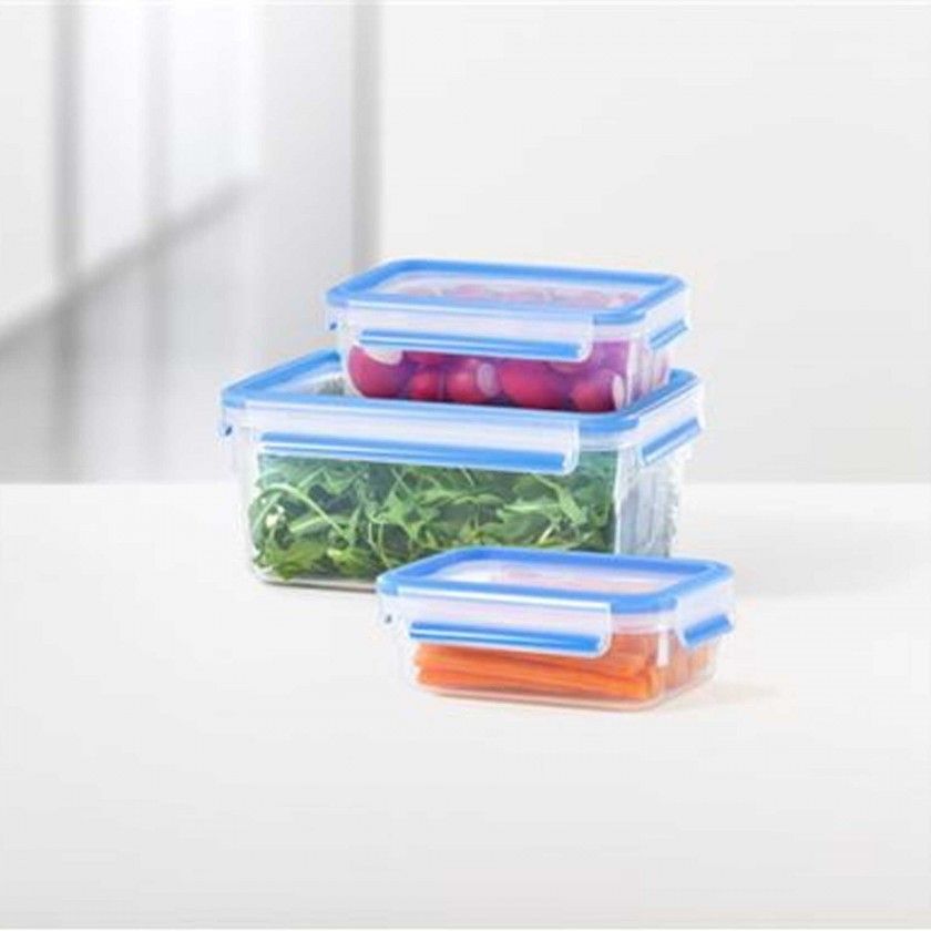 Caixa Hermética Tefal Plástica Masterseal Fresh 2300+1000+550ml Caixa Hermética Tefal Plástica Masterseal Fresh 2300+1000+550ml