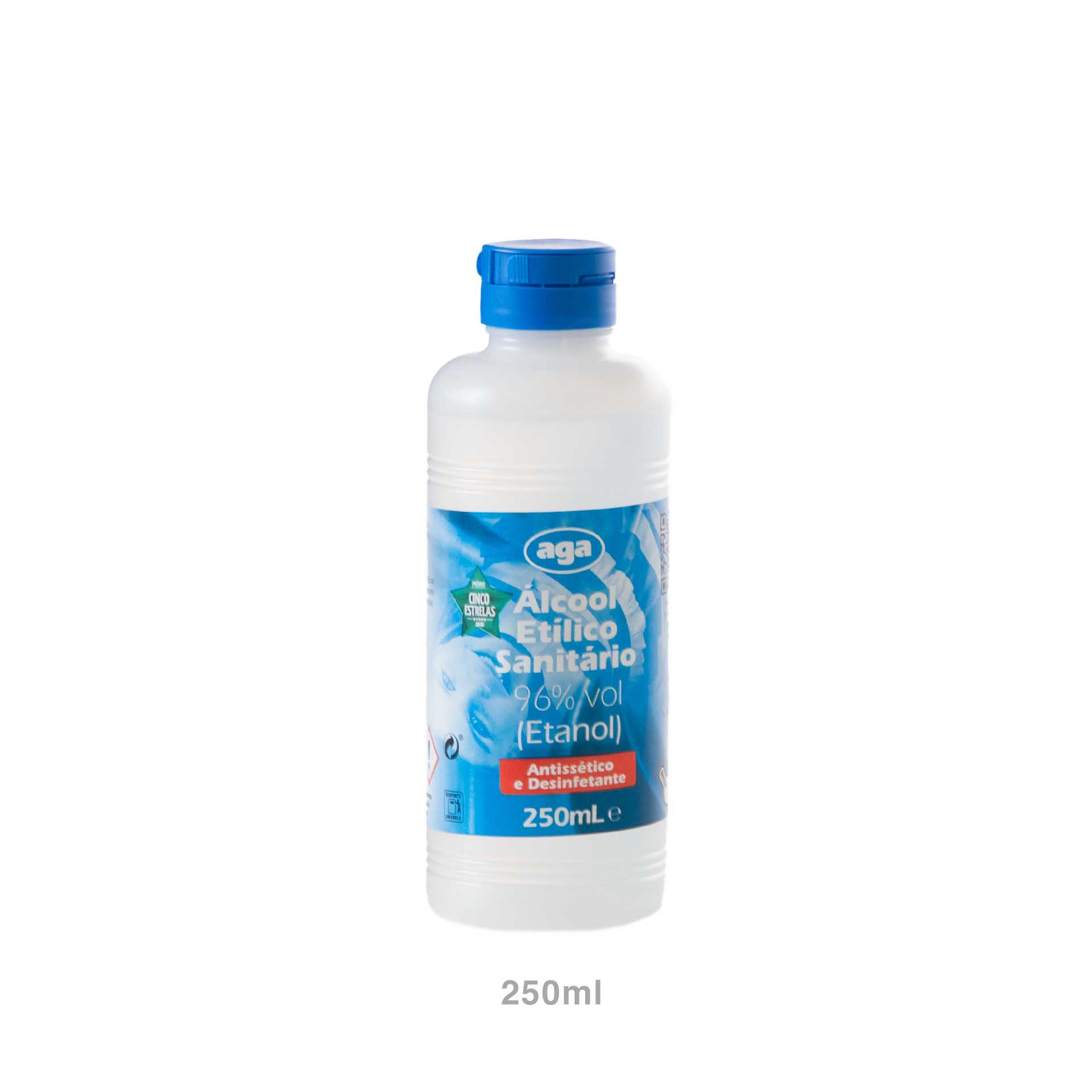 Álcool Etílico Sanitário 96% Aga 250ml