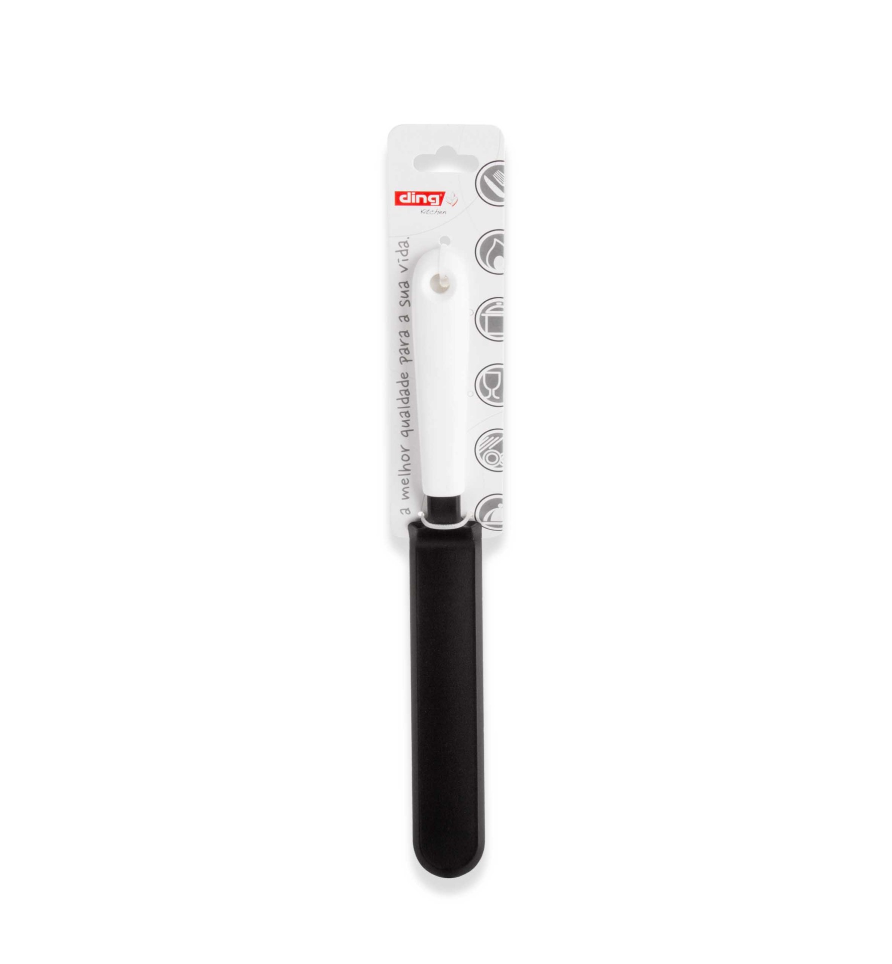 Espátula Nylon Living Preto / Branco 31cm