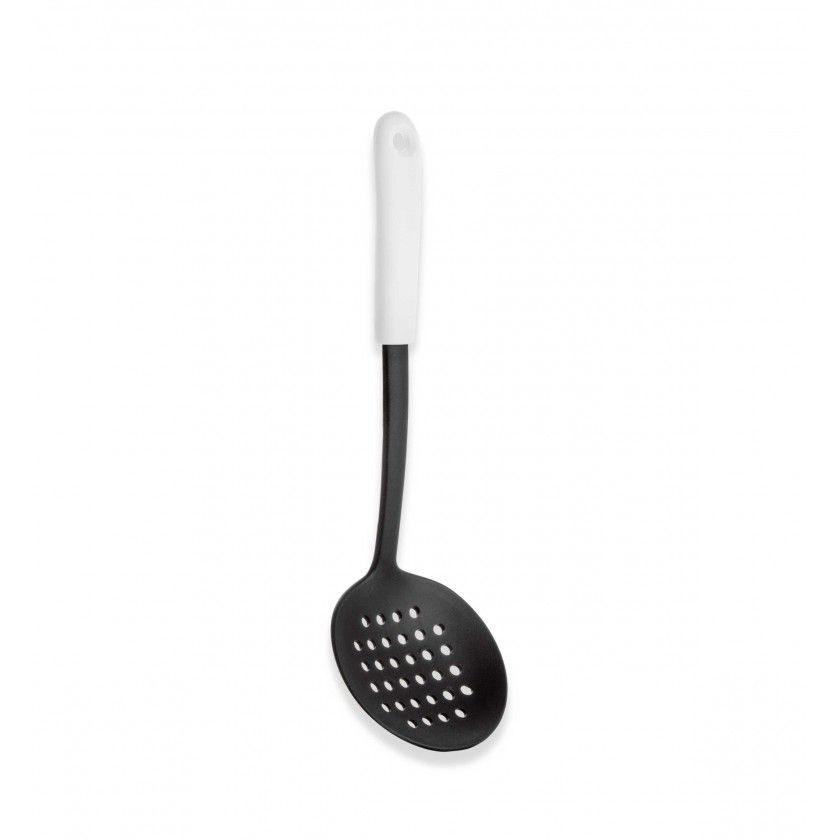 Escumadeira Nylon Living Preto / Branco 32.5cm