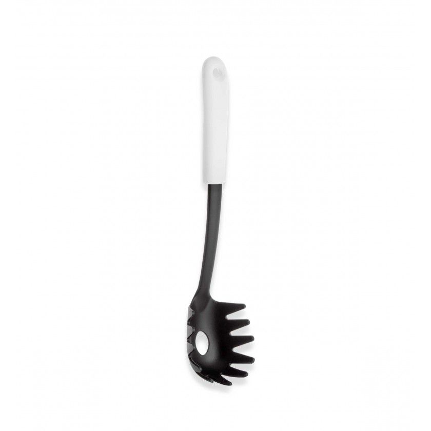 Colher Esparguete Nylon Living Preto / Branco 31cm