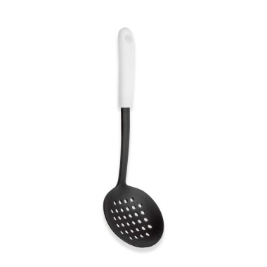 Escumadeira Nylon Living Preto / Branco 32.5cm
