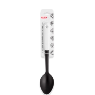 Colher Arroz Nylon Living Preto / Branco 30.5cm