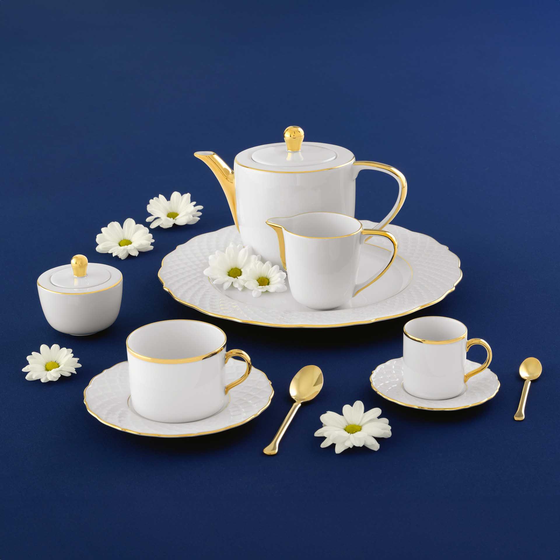 Chávena Café Empire Gold 9cl + Pires 12cm