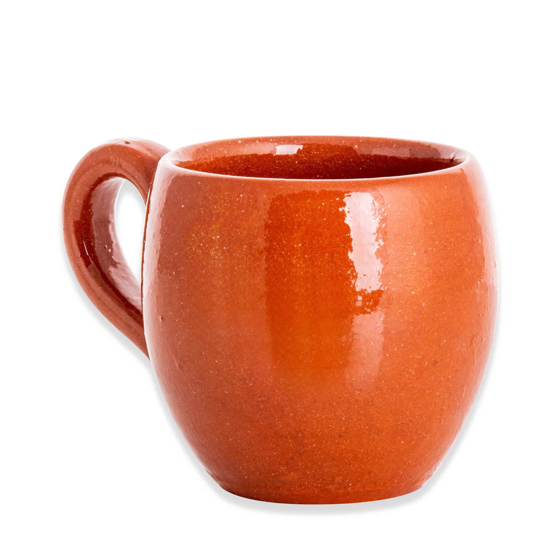 Copo Redondo com Asa Barro Liso 200ml 8cm