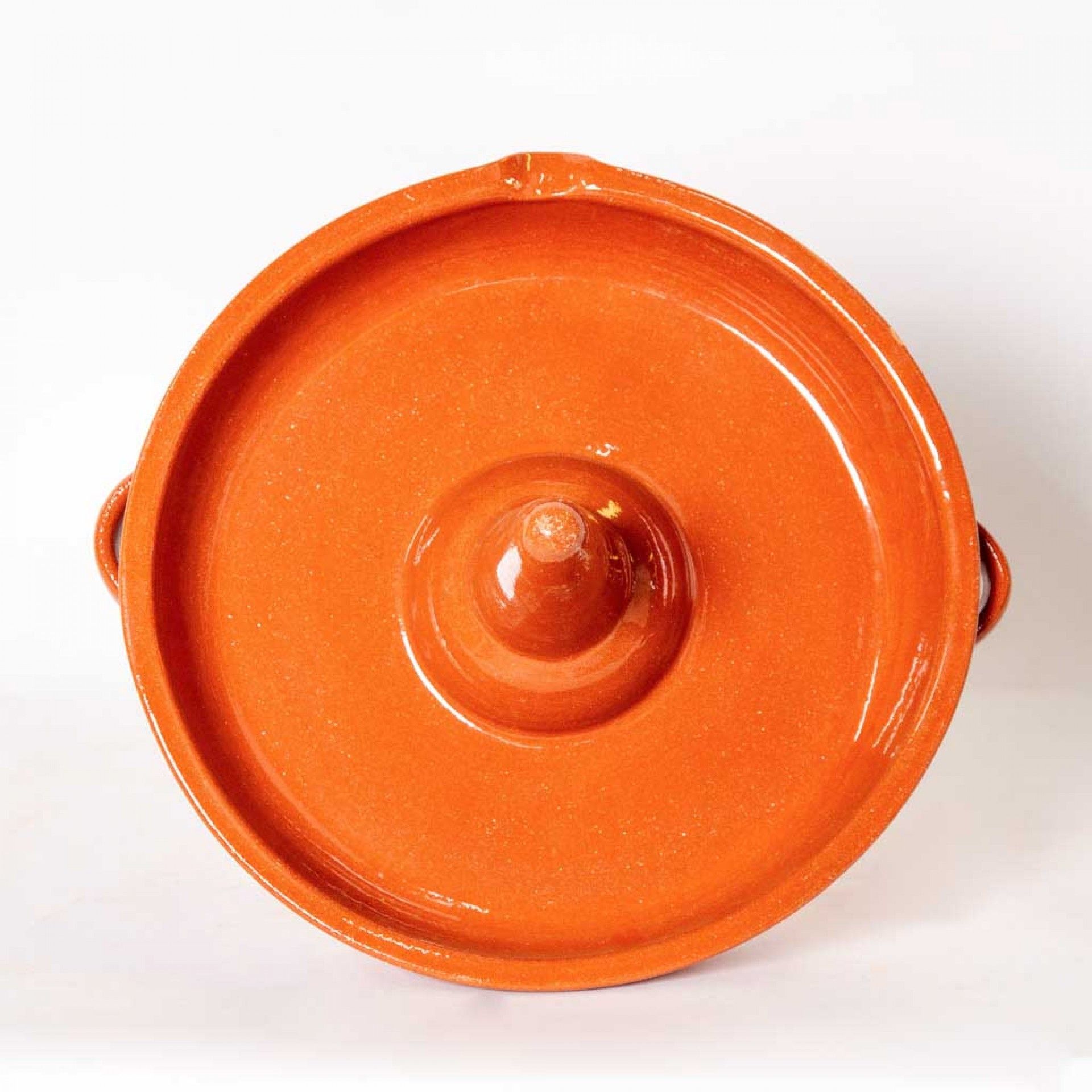 Assador Frango Barro Liso 32X15cm