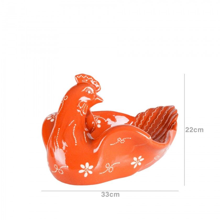 Galinha Fruteira Barro Regional 33X22cm