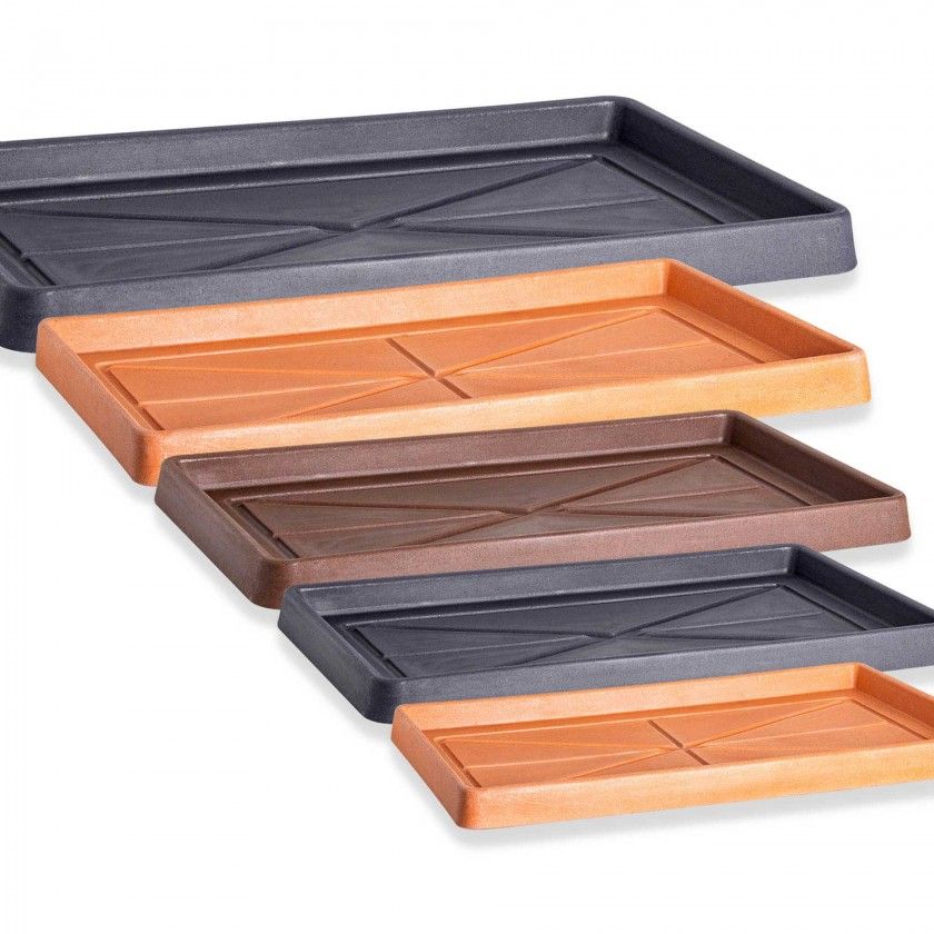 Prato Plástico Standard Retangular Bronze N.55 55X31X4cm Prato Plástico Standard Retangular Bronze N.55 55X31X4cm