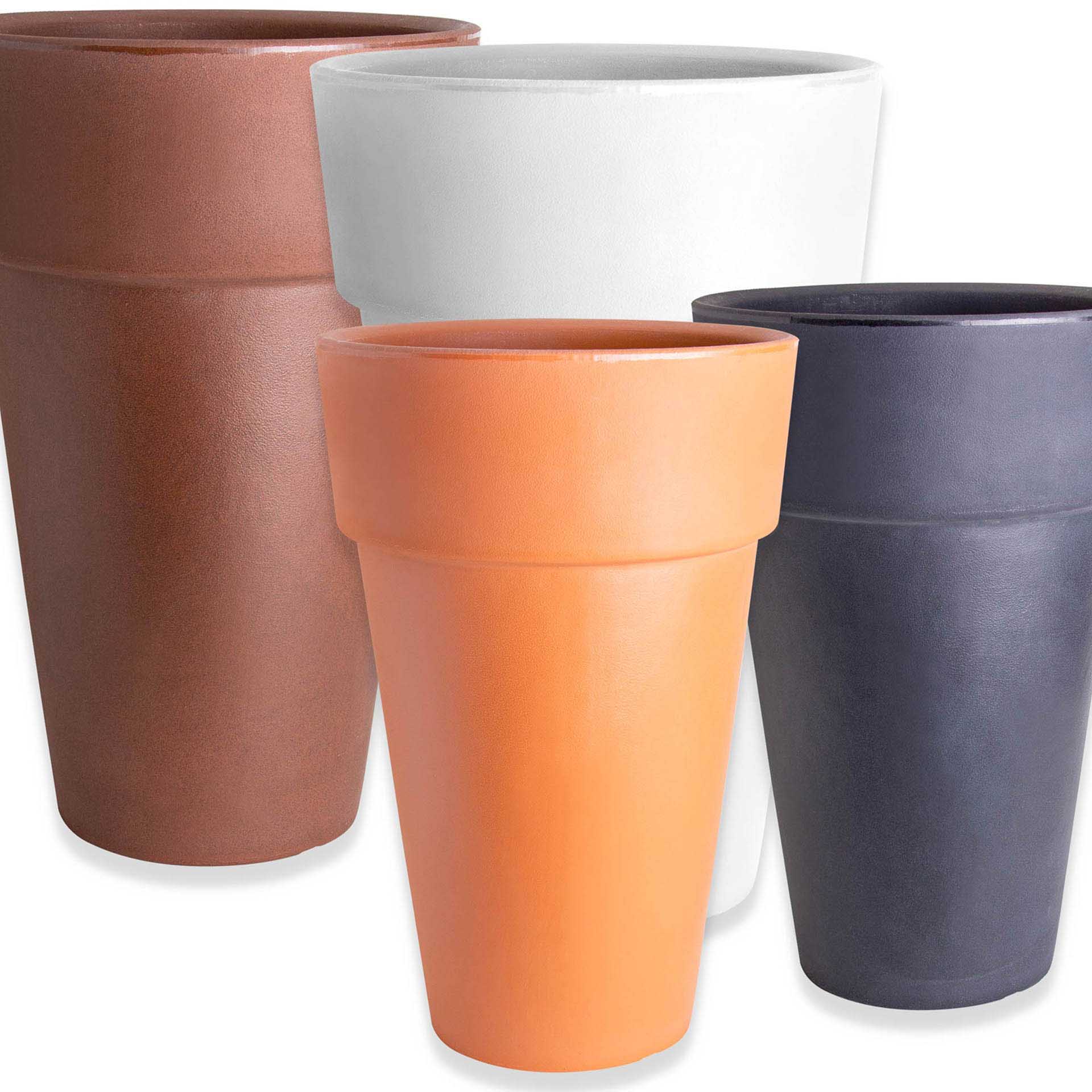 Vaso Plástico Gigante Redondo Bronze N.90 60X90cm