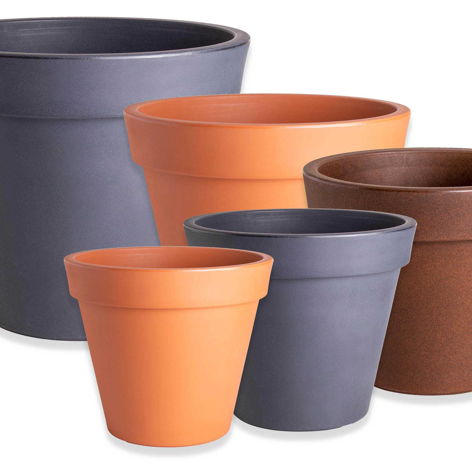 Vaso Plástico Standard Redondo Preto N.60 61X55cm