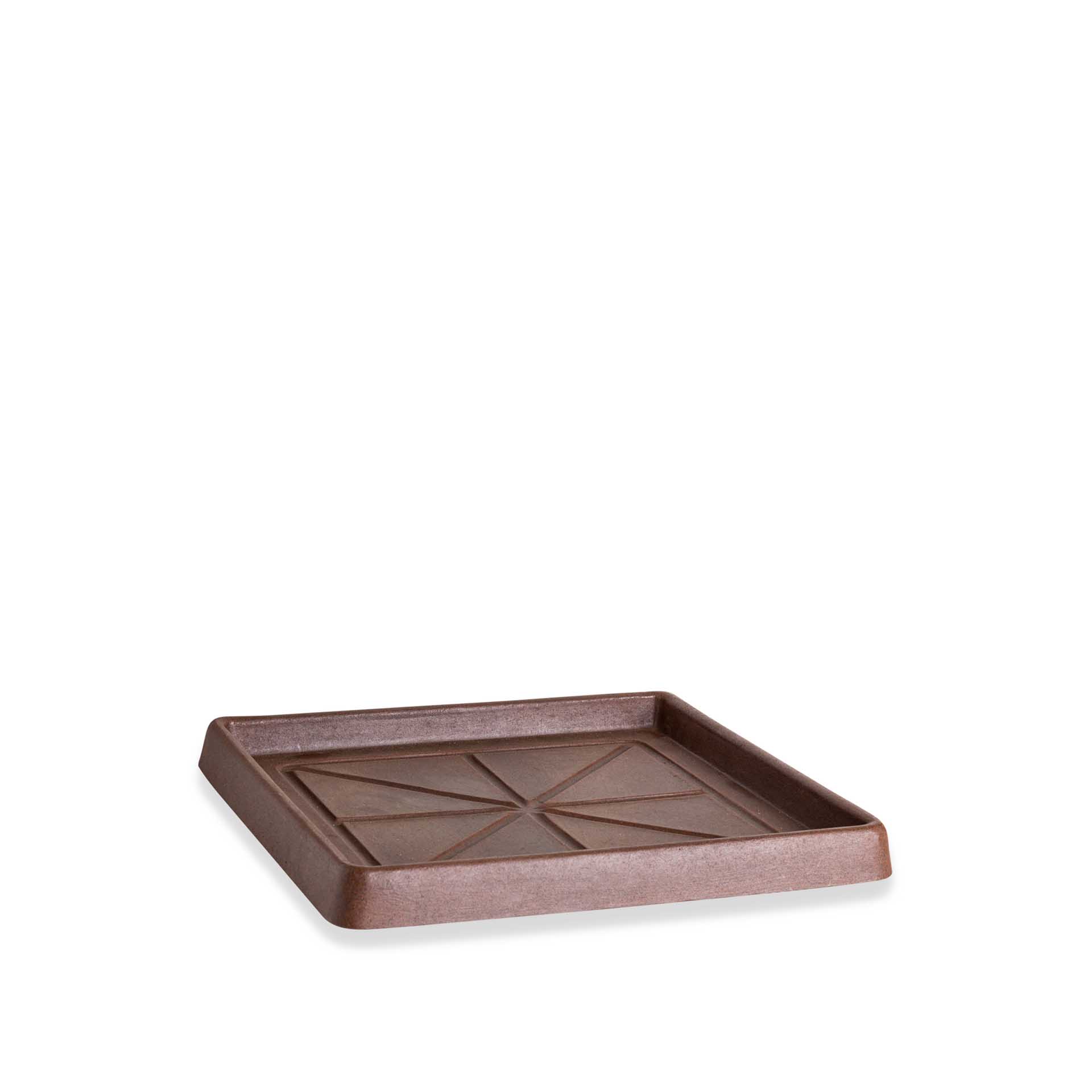 Prato Plástico Standard Quadrado Bronze N.28 28X28X3cm