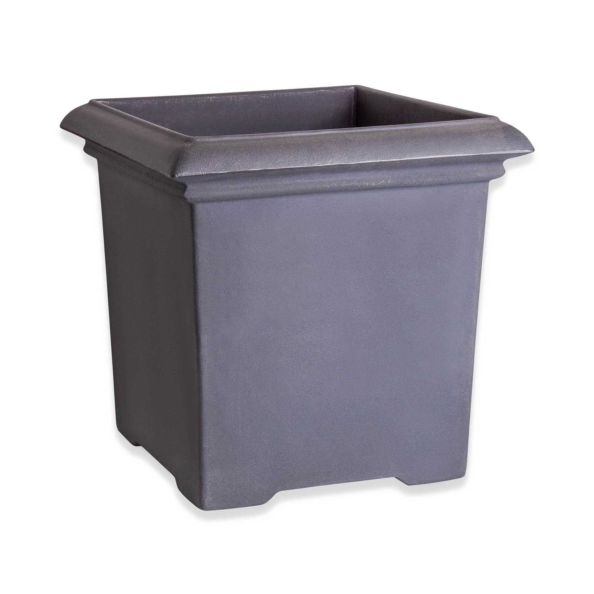 Vaso Plástico Quadrado Liso Preto N.50 50X50X50cm